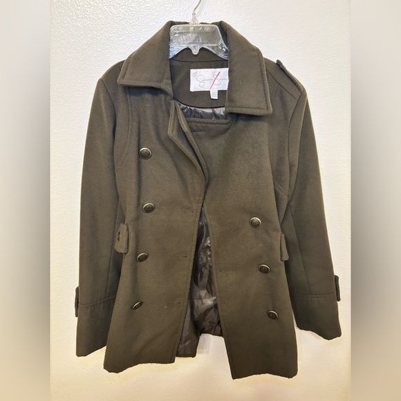 Jessica Simpson Jackets & Blazers - Jessica Simpson Olive Pea Coat